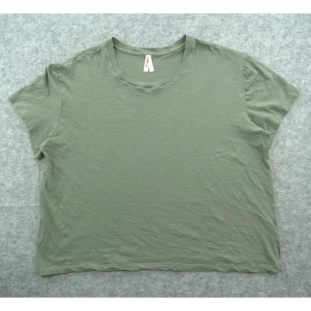 Pact Top Womens Extra Large Green Short Sleeve Organic Round Neck